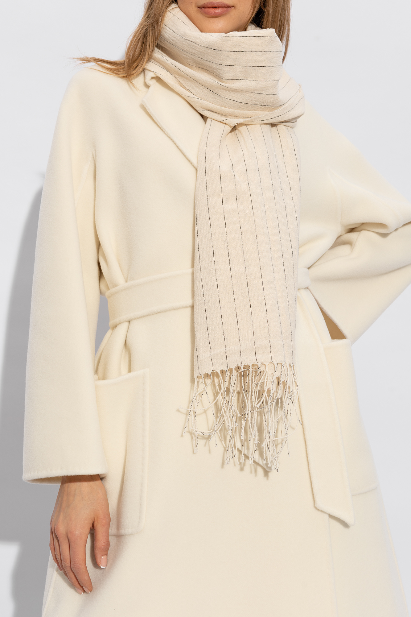 Cream Cotton scarf TOTEME Vitkac Italy